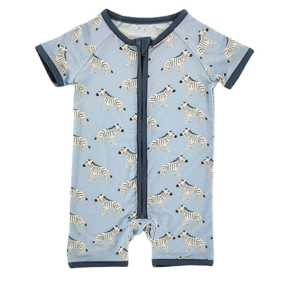 Zebra Friends Bamboo Short Romper