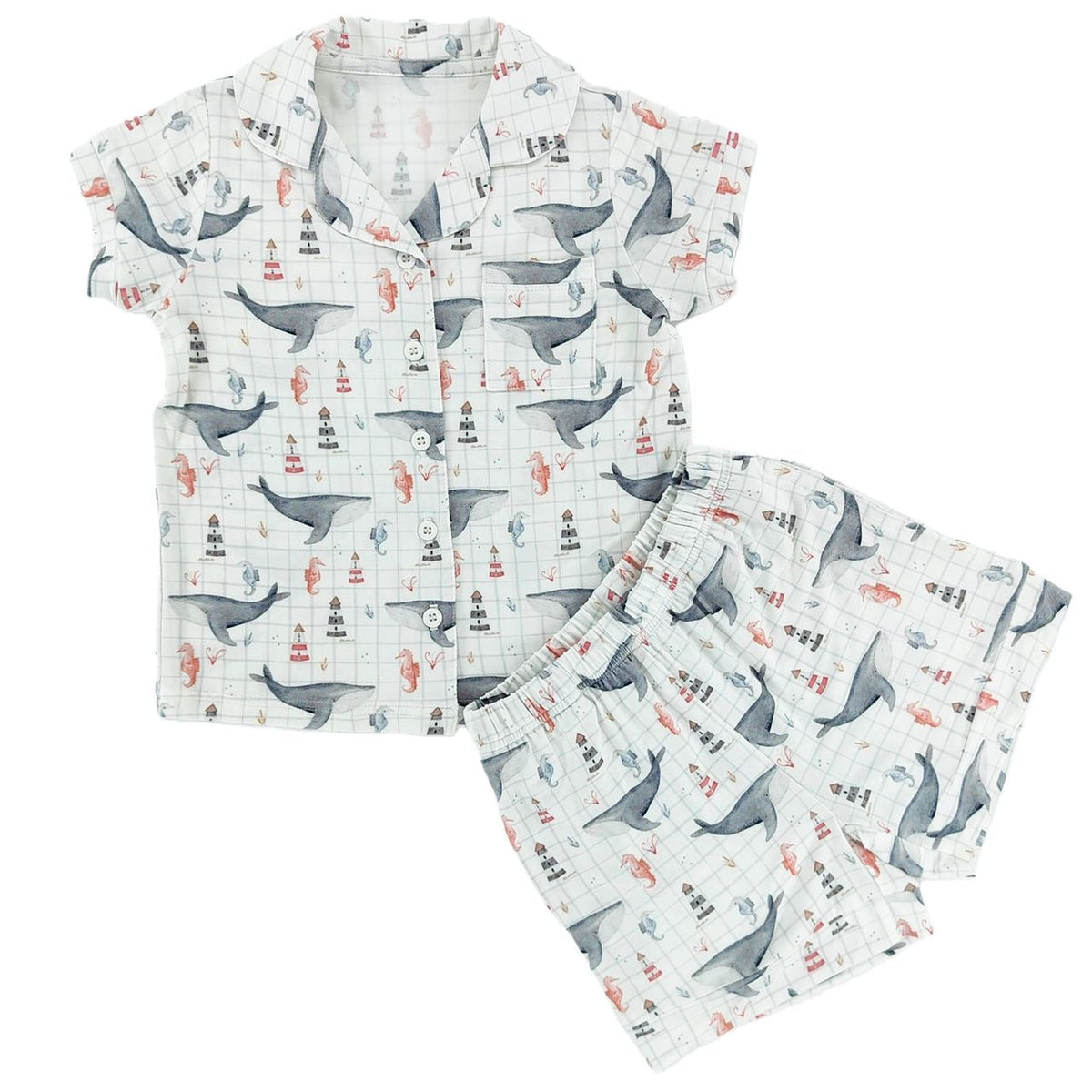 Ocean Explorer Bamboo Short Button Up Set