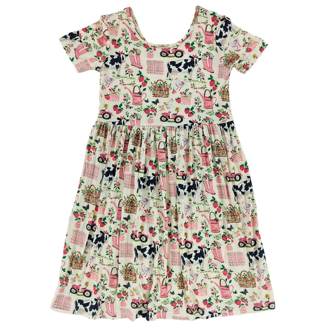 Blooming Homestead Short Sleeve Bamboo Dress