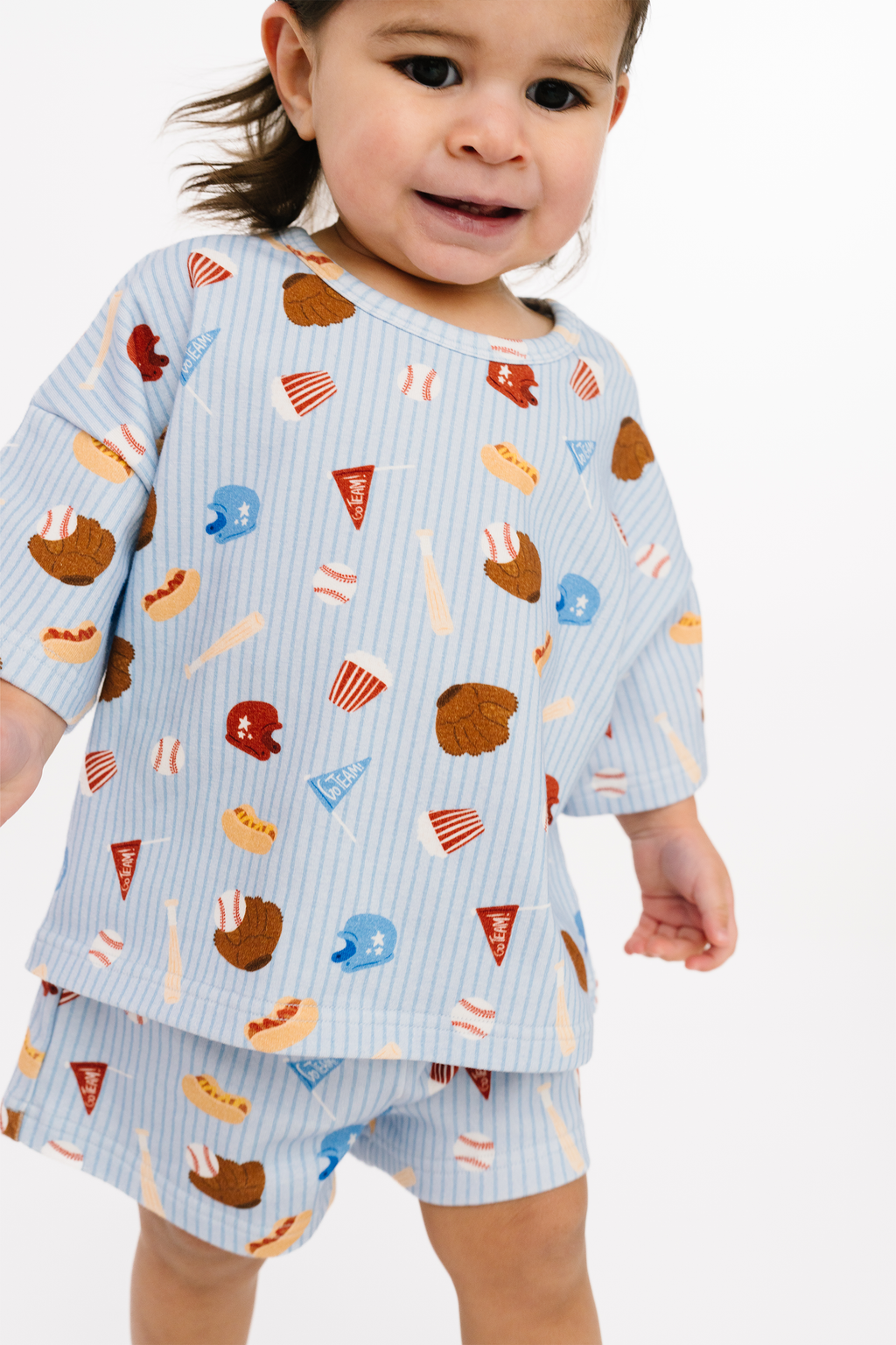Blue Baseball Slouchy Set