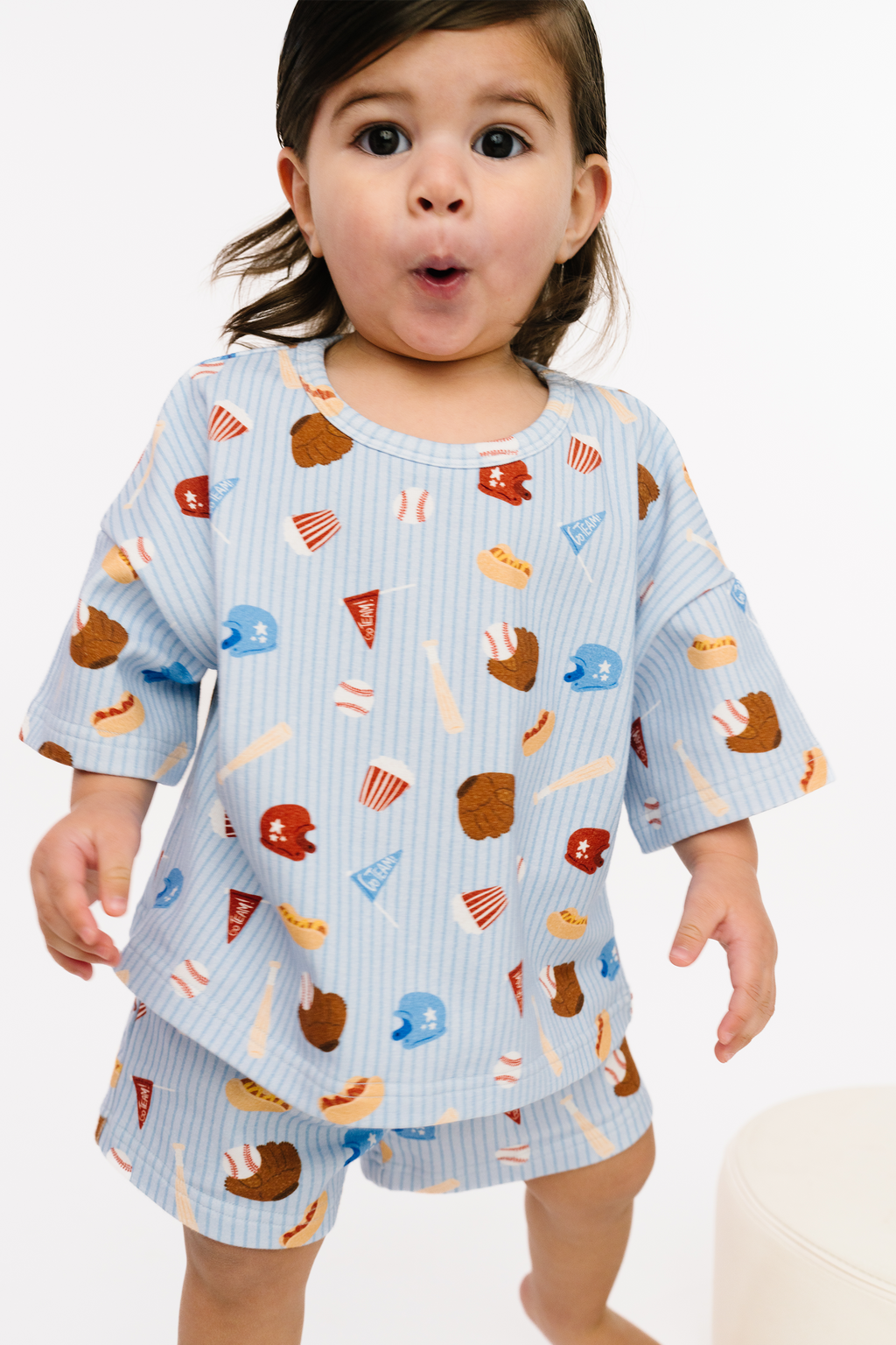 Blue Baseball Slouchy Set