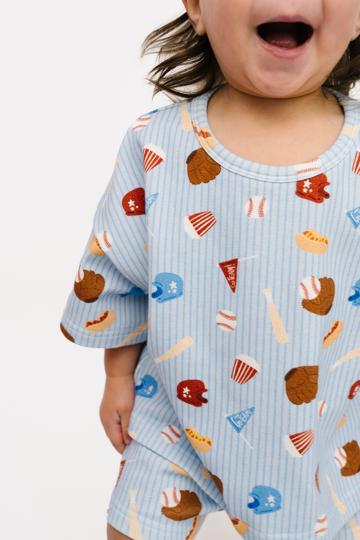 Blue Baseball Slouchy Set