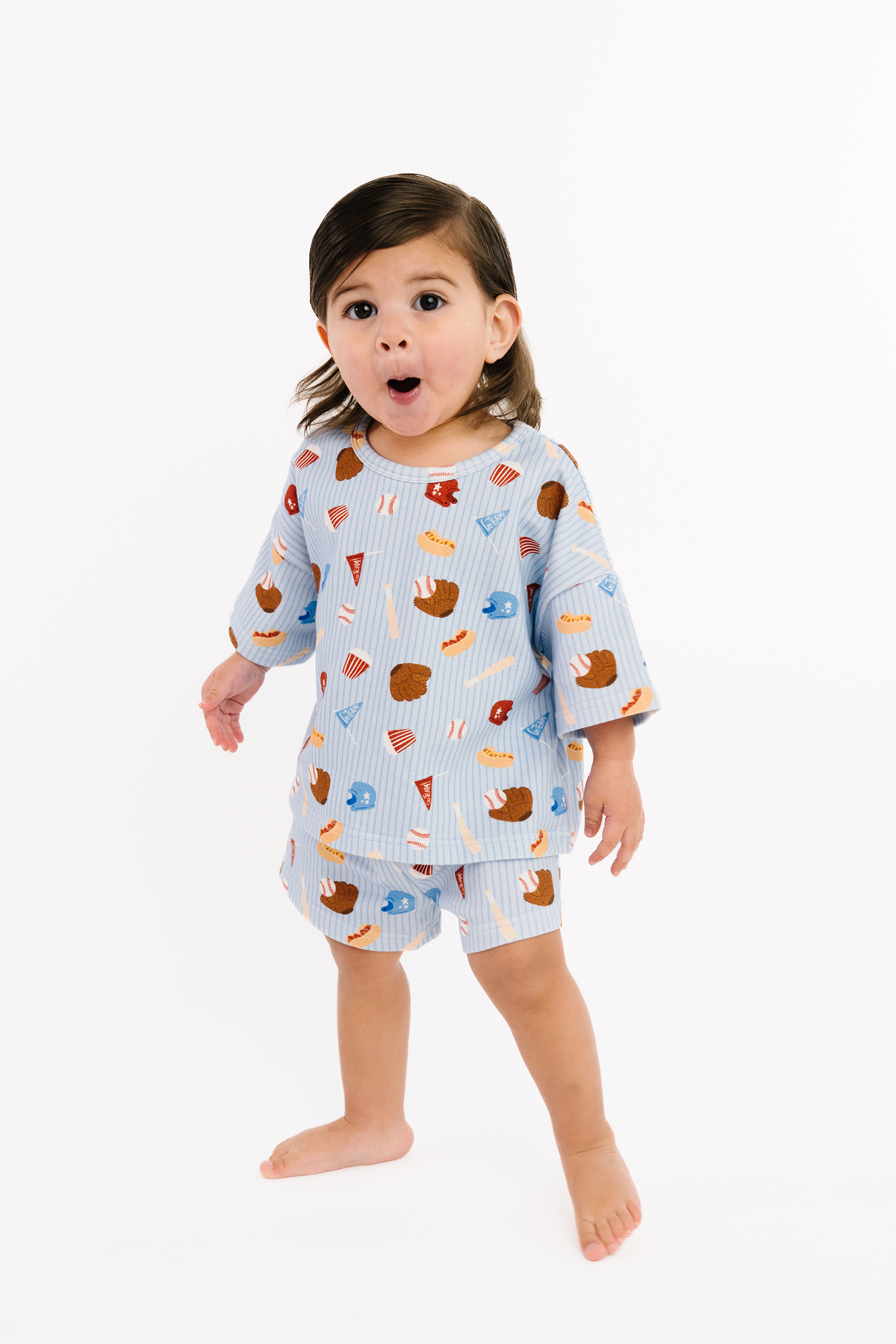 Blue Baseball Slouchy Set