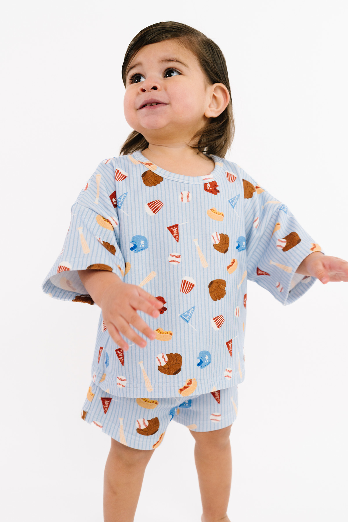Blue Baseball Slouchy Set
