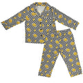 Black Bolt Check Bamboo Button Up Set
